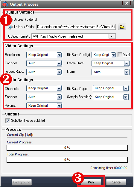 Output setting