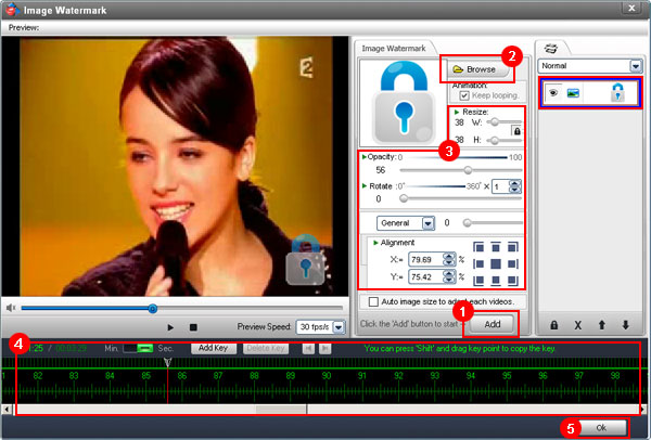 Adding image watermark to video with Video Watermark Pro