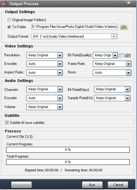 Choose Output Folder