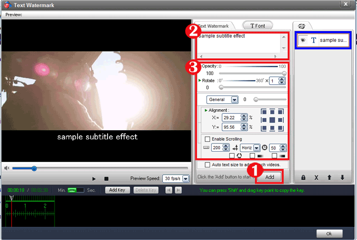 Add Text Subtitle with Video Watermark Pro